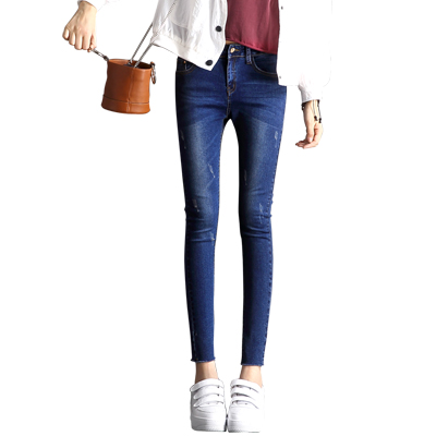 轩兹牛仔裤女小脚裤2017夏装新款修身显瘦弹力韩版铅笔裤长裤子潮XZ0712AXH869