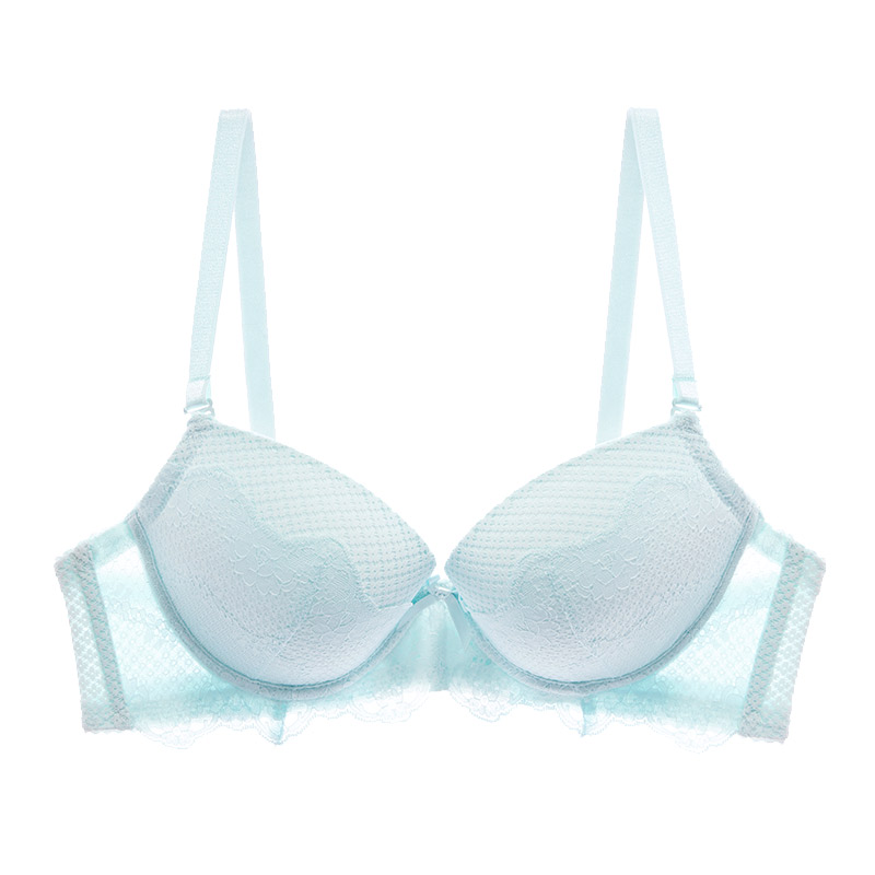 新品 乐潘朵夏季性感蕾丝文胸聚拢薄款调整型甜美少女内衣胸罩
