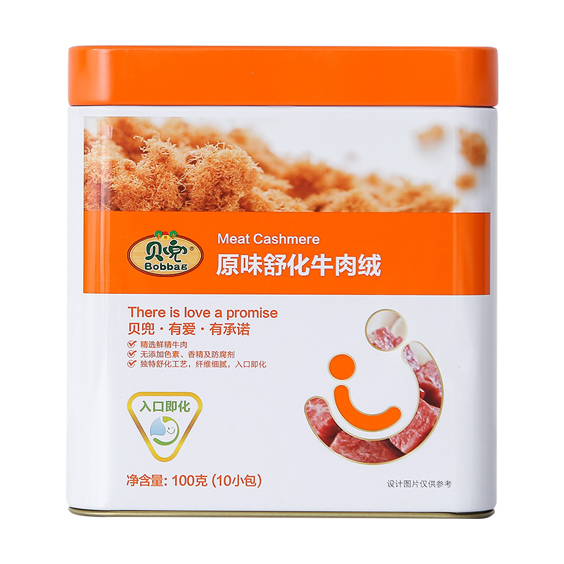 贝兜 原味舒化牛肉绒罐装100g/罐