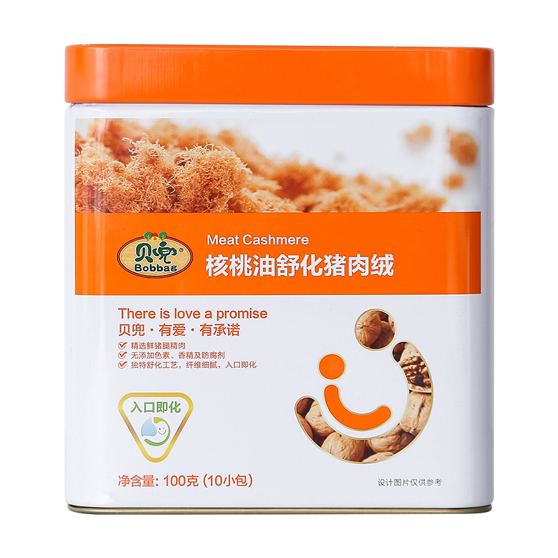 贝兜 核桃油舒化猪肉绒罐装100g/罐