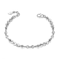 雅宝福铂金手链女士pt950白金手链心音手链