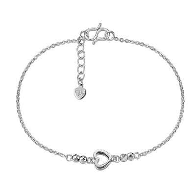 雅宝福铂金手链心形pt950白金手链女款送爱人