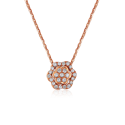 雅宝福18k金项链花样少年吊坠套链