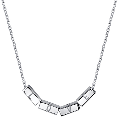 雅宝福铂金项链LOVE套链送女友礼物