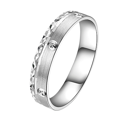 雅宝福PT950铂金戒指送女友礼物情侣对戒
