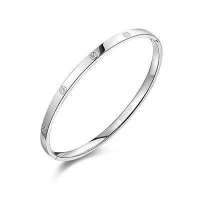 雅宝福Pt950铂金手镯简约的爱恋手镯送女友礼物