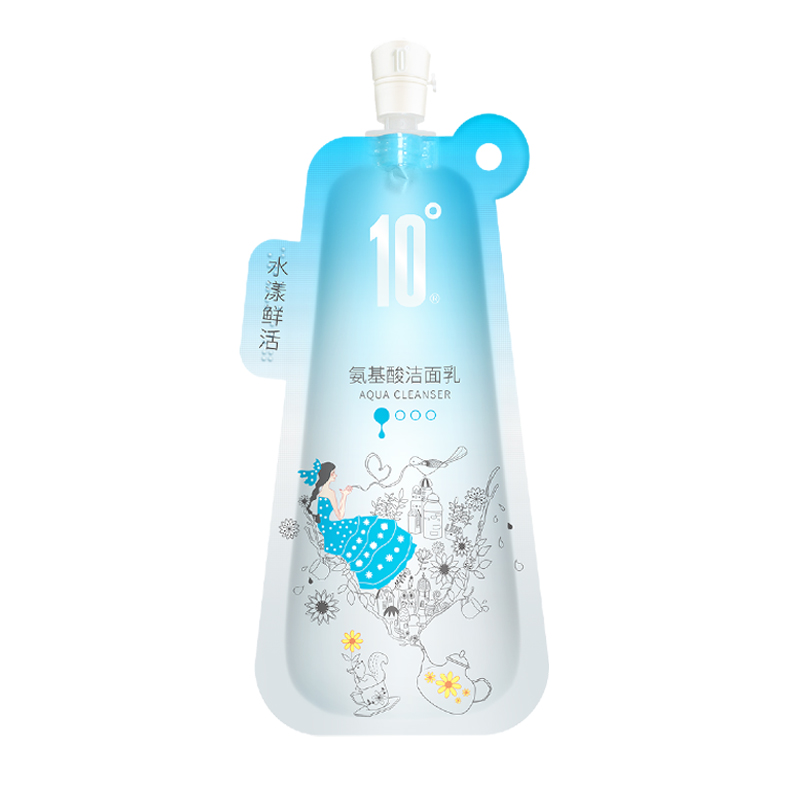 10度 水漾鲜活氨基酸洁面乳 深层清洁 补水保湿 控油收缩毛孔