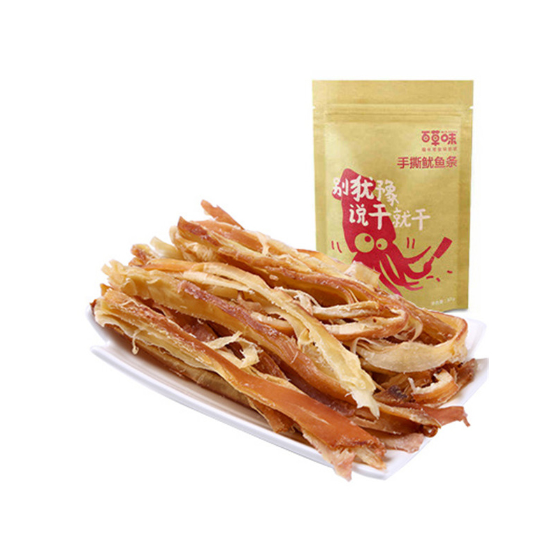 百草味（BE&CHEERY）手撕鱿鱼条80g/袋 鱿鱼条 肉干类 百草味出品