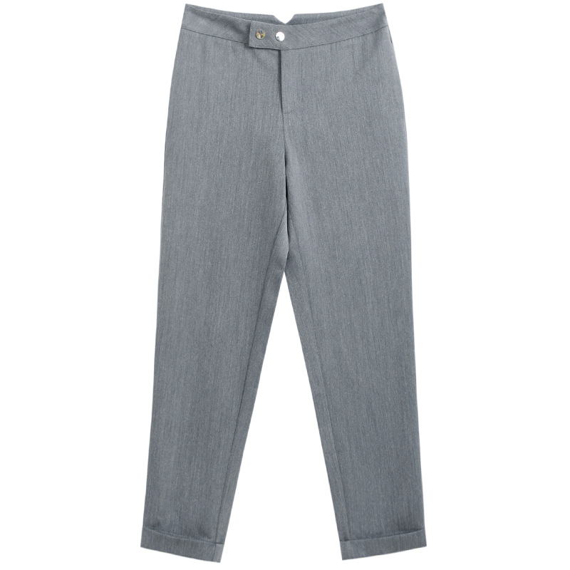 韩都衣舍18韩版女装夏新九分休闲裤JQ7593玖 灰色 M L 统一颜色