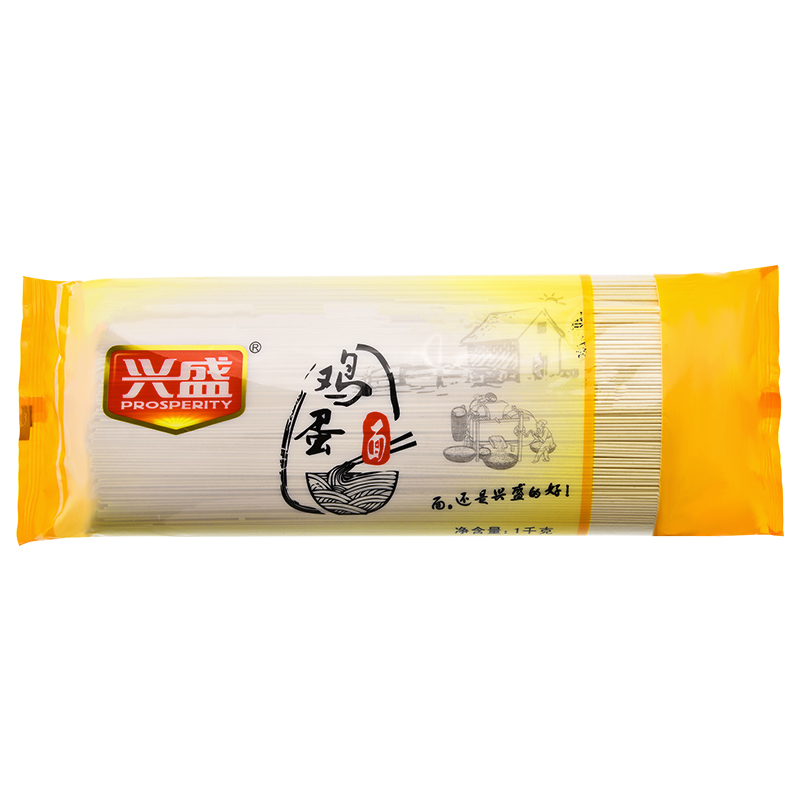 【苏宁超市】兴盛鸡蛋面1kg/袋 非油炸面方便面速食面碗面