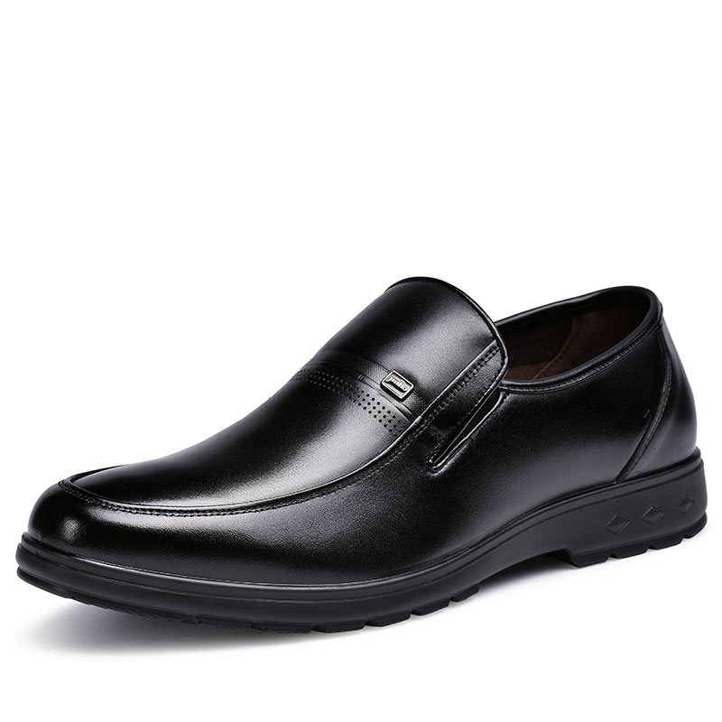 金猴 Jinho 春季商务 牛皮男鞋 黑色男 Q2912 黑色 37码