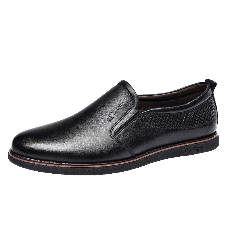 金猴（JINHOU）2019春季商务正装 套脚 舒适平跟 日常男士低帮鞋Q20070