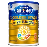 雅士利(Yashily)新西兰原罐进口α金装幼儿配方奶粉3段900g (12-36个月幼儿适用)