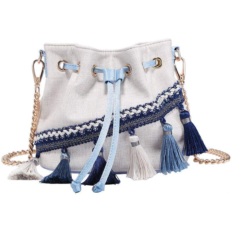 2018夏天新款包包女迷你百搭水桶包民族风个性单肩斜挎包