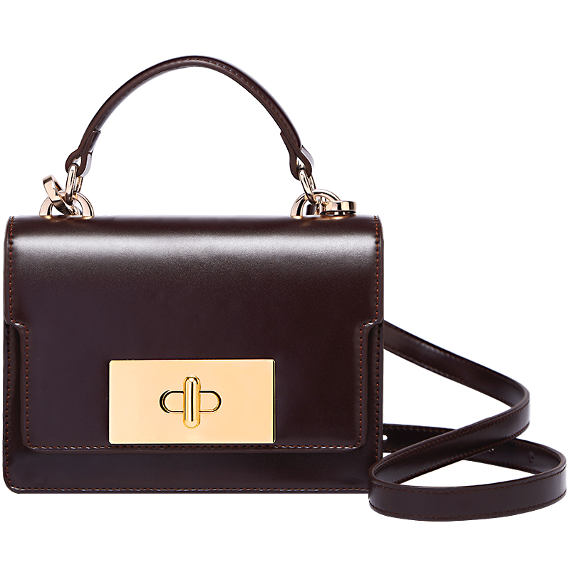 2019韩版简约百搭斜挎迷你复古小方包单肩手提小包