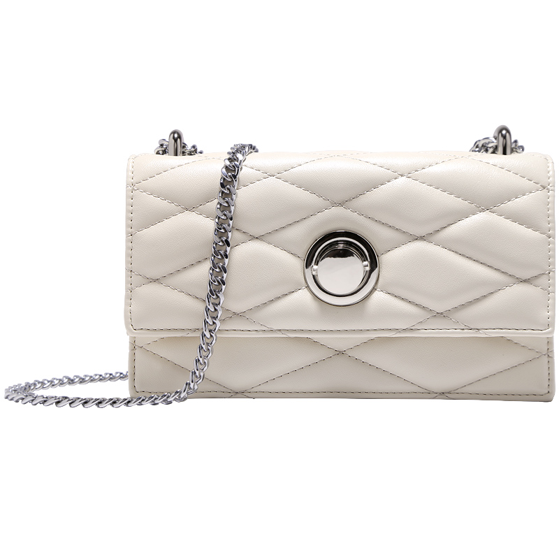 仙女包2019夏季潮款韩版潮简约百搭菱格链条锁扣小方包单肩斜挎包