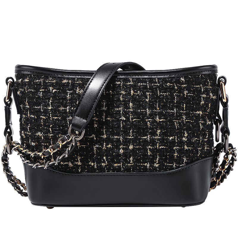 流浪包女2019质感包包小香风链条包ins超火百搭水桶包斜挎包大版