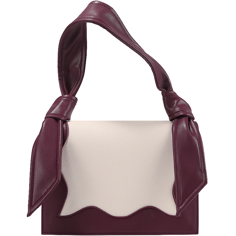 2019潮款蝴蝶结宽肩带花边撞色小方包女小CK19A33190