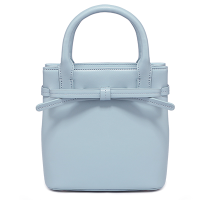 妙迪夏天小包包牛皮水桶包女2017新款韩版迷你手提包蝴蝶结斜挎包