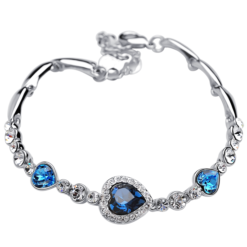 采用施华洛世奇元素水晶 手链 女 韩版 情人节送女友闺蜜生日礼物