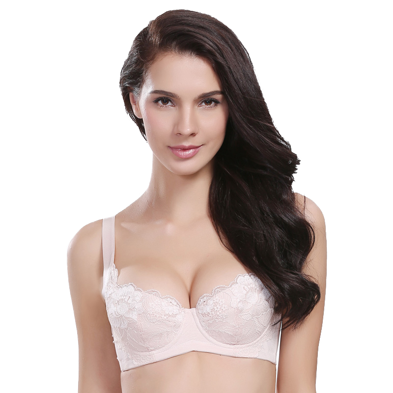 meisee/美思新品蕾丝花边内衣软棉调整型收副乳聚拢文胸JL0300