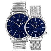 BOSS手表星空系列防水网带情侣对表
