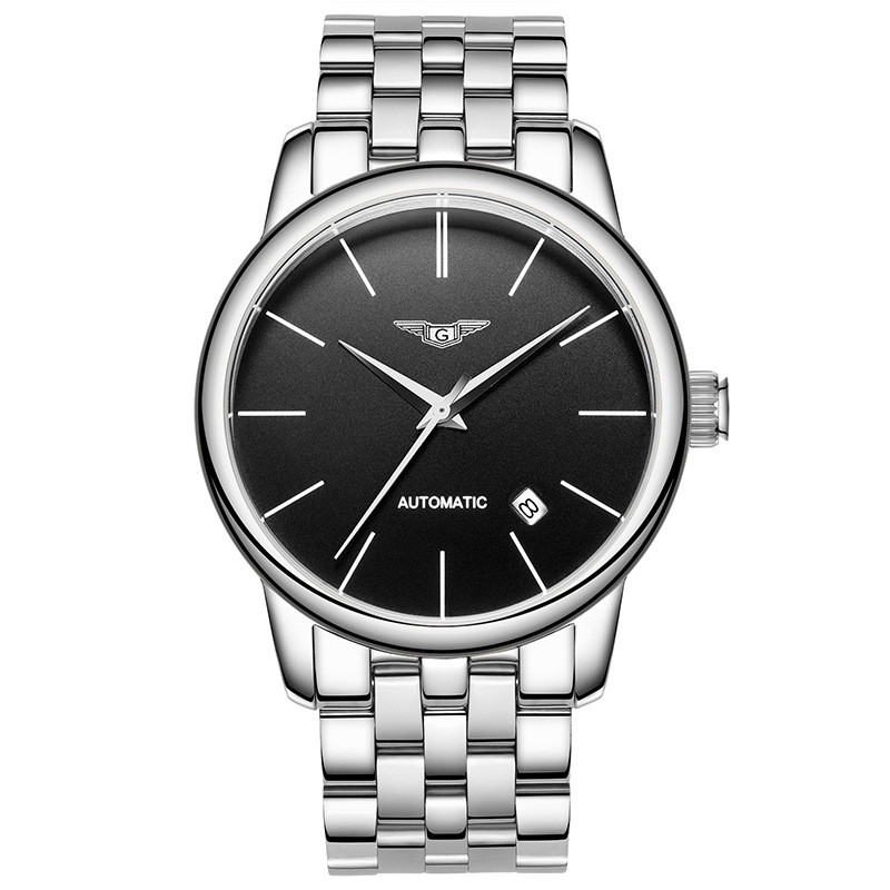 冠琴正品 男士手表全自动机械表防水款薄青年手表男潮学生精钢休闲表