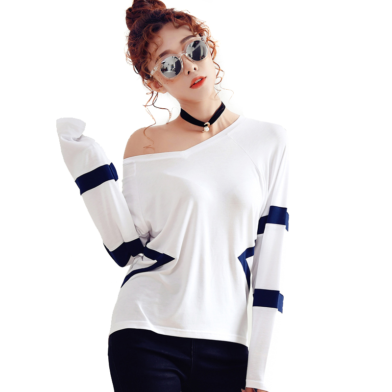 杰斯班撞色V领拼接T恤JP6243