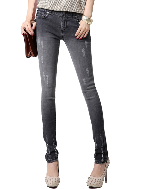 杰斯班修身渐变色小脚牛仔裤JP4221