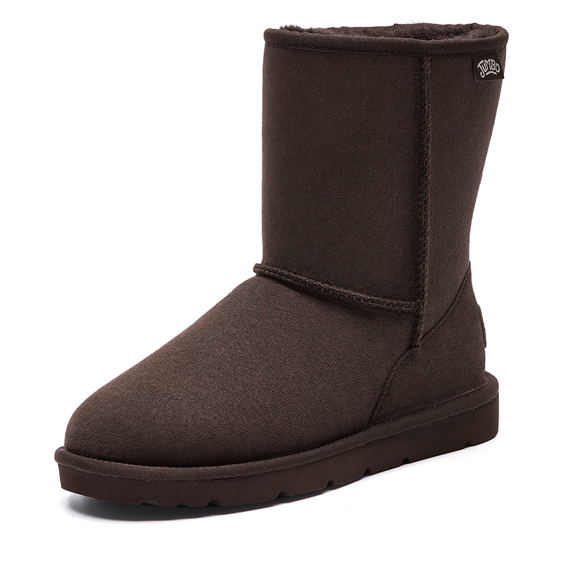 JUMBOUGG澳洲羊皮毛一体雪地靴女中筒靴加厚冬季保暖防滑第三代