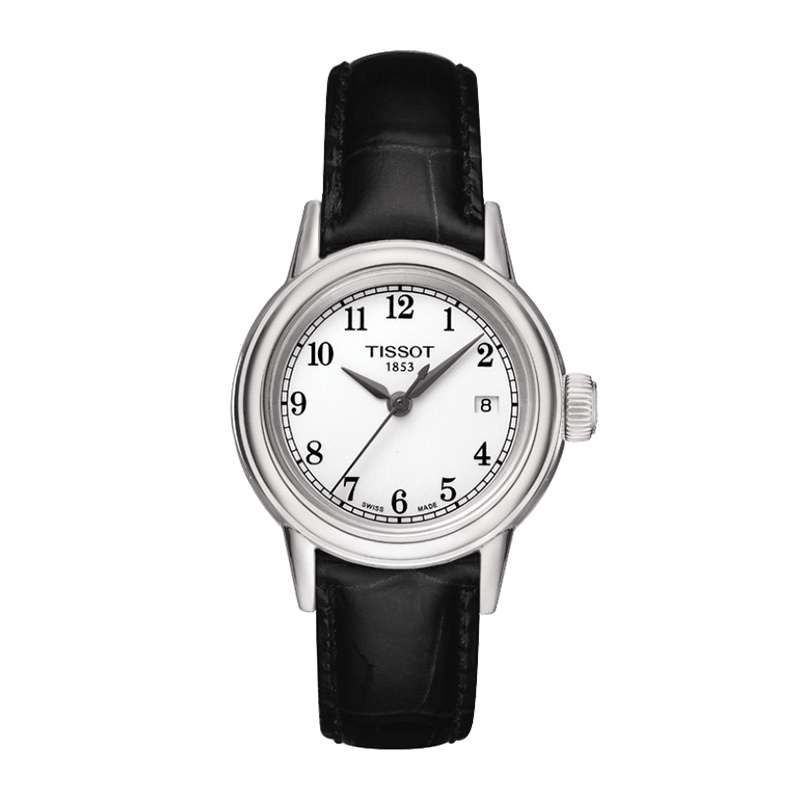 天梭（TISSOT)手表卡森系列 石英女表 日历皮带 女士腕表T085.210.16.012.00