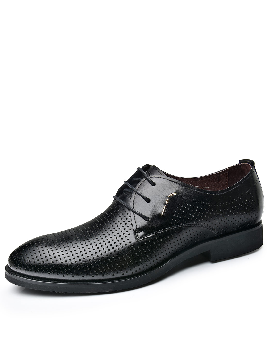 商务休闲真皮头层打蜡牛皮激光冲孔透气舒适男皮鞋单鞋子