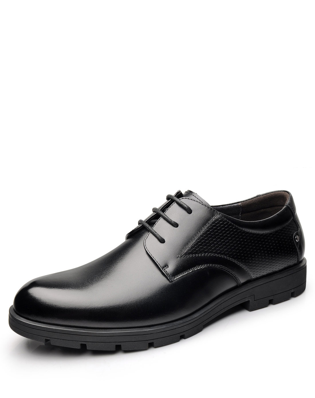 商务舒适正装商务休闲打蜡头层牛皮真皮简约系带男皮鞋男鞋