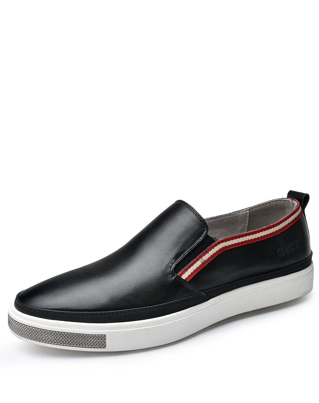 潮流乐福款真皮打蜡头层牛皮套脚男休闲板鞋潮鞋