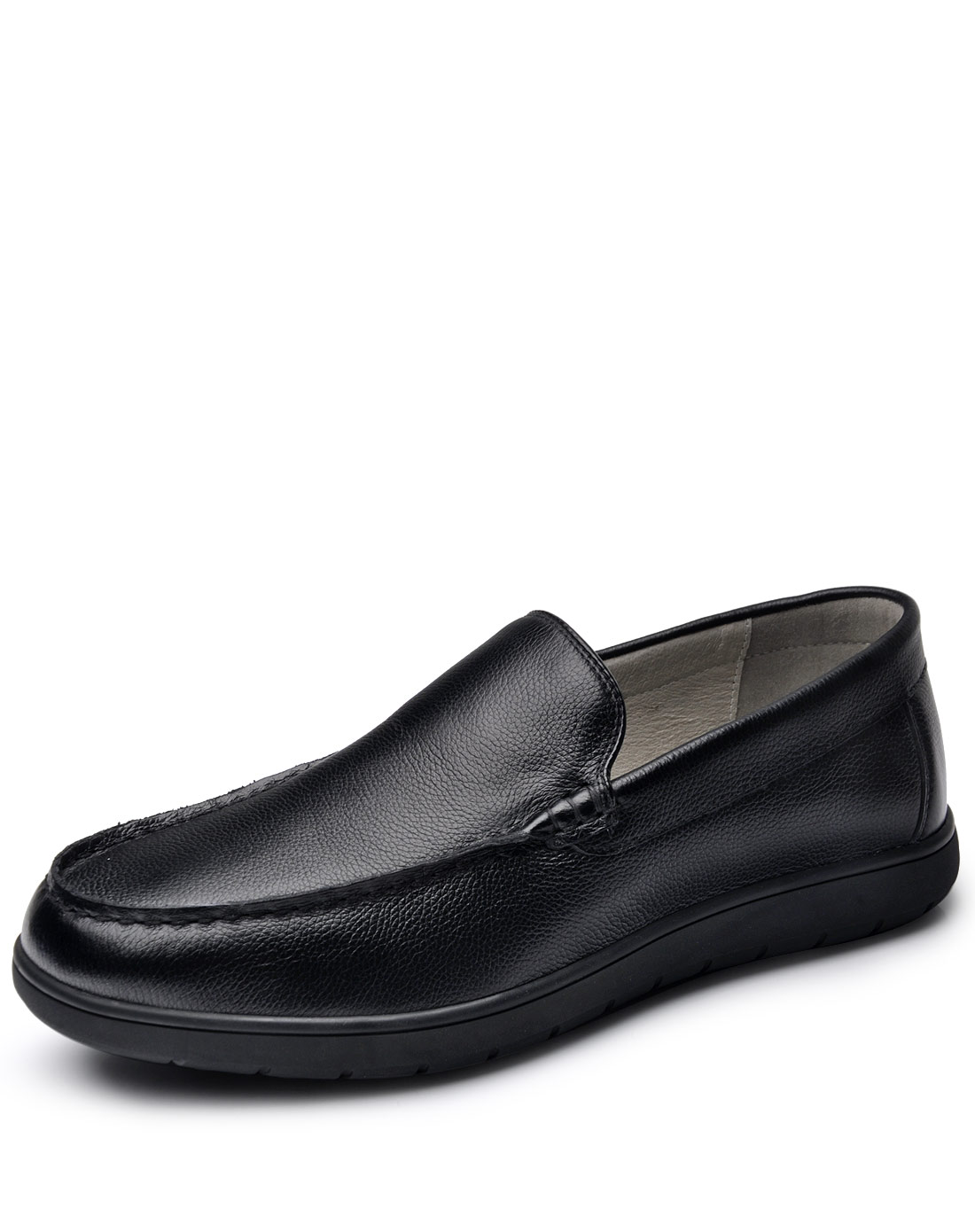 百搭时尚真皮软面摔纹牛皮简约舒适男乐福鞋男休闲鞋男鞋潮鞋子