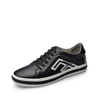 百搭简约时尚真皮头层牛皮潮流系带男板鞋男休闲鞋潮鞋