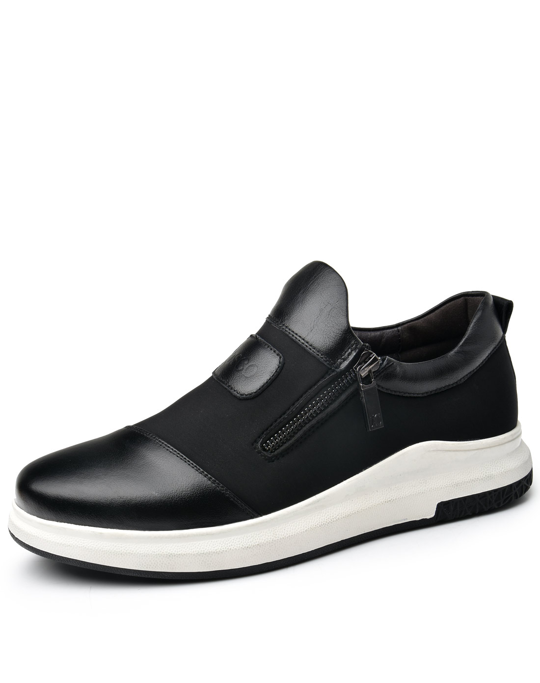 时尚日常运动休闲头层牛皮/莱卡潮流运动休闲男板鞋男休闲鞋