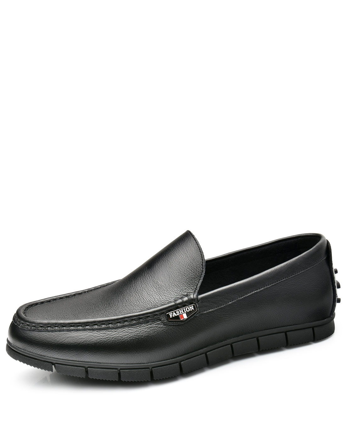 百搭时尚牛皮手缝真皮懒人透气男休闲皮鞋豆豆鞋