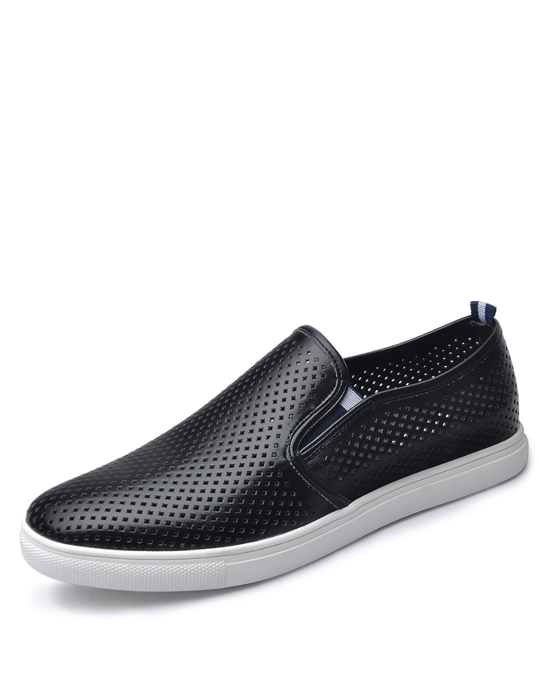 时尚百搭潮流头层牛皮潮流透气轻便男休闲皮鞋乐福鞋板鞋