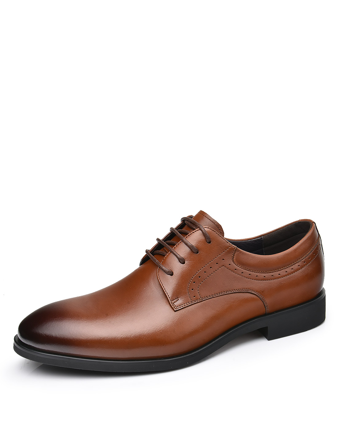 潮流商务休闲真皮打蜡头层牛皮潮流系带商务男士皮鞋
