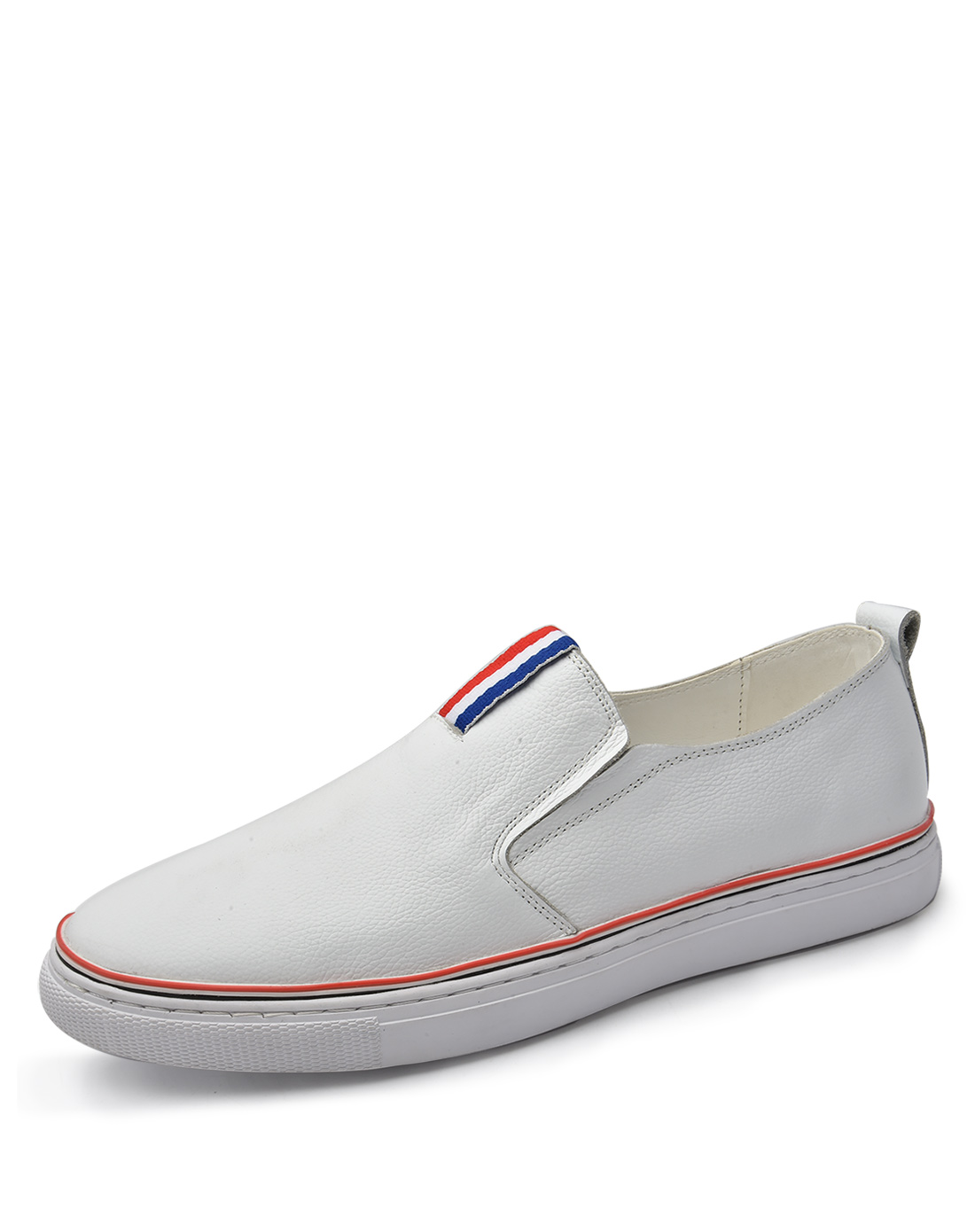 时尚简约潮流真皮舒适头层牛皮英伦潮流男休闲乐福板鞋小白鞋