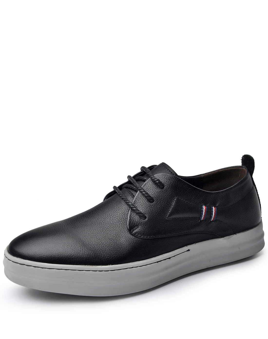 潮流商务舒适真皮简约打蜡牛皮韩版简约系带男式休闲鞋