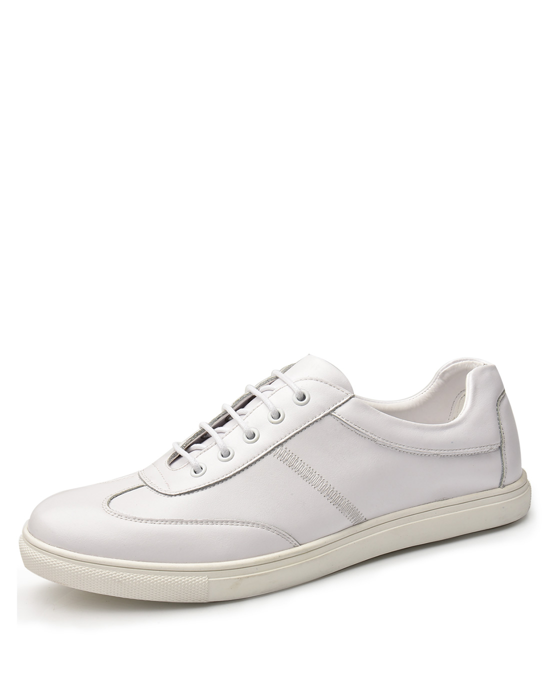 潮流真皮舒适透气时尚牛皮系带简约时尚潮流男休闲板鞋