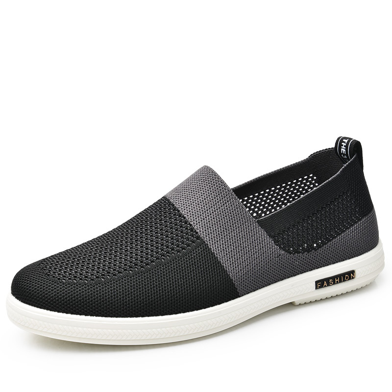 日常休闲飞织网眼透气网布潮流男休闲鞋