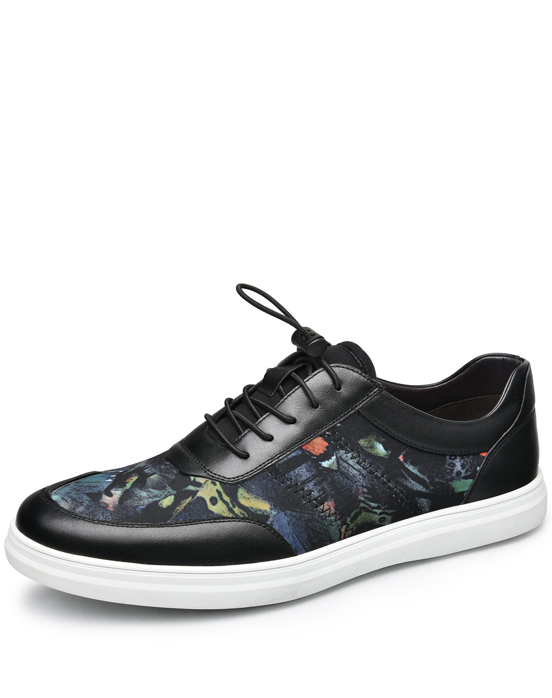 潮流韩版牛皮布面透气时尚简约懒人男休闲鞋板鞋