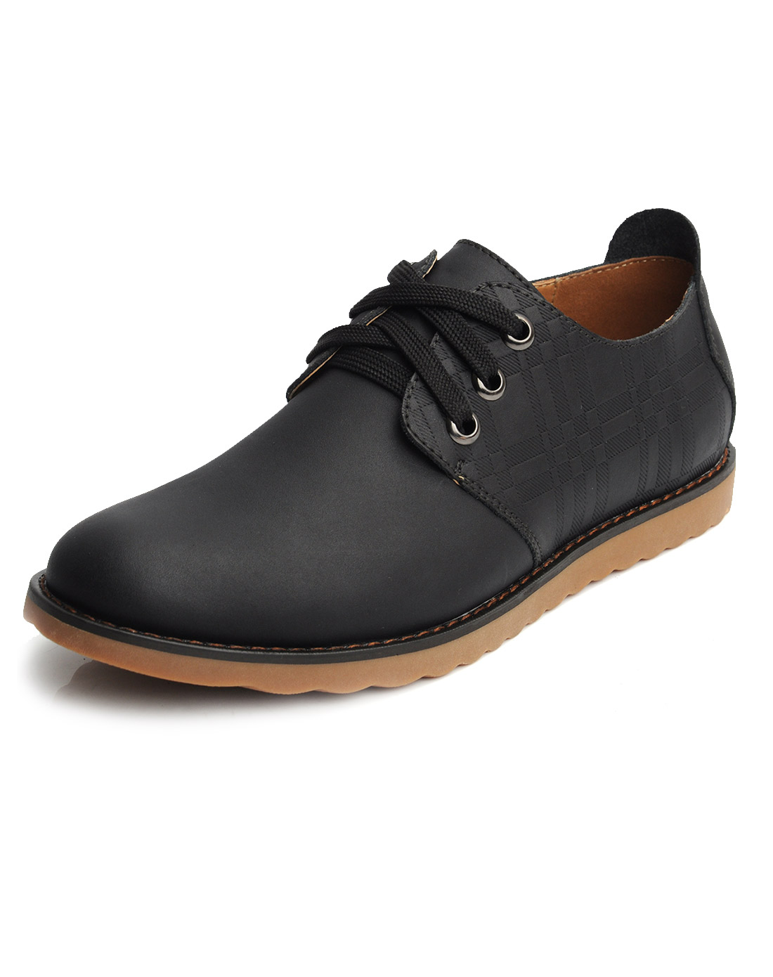 潮流时尚磨砂牛皮男鞋日常舒适男士单鞋