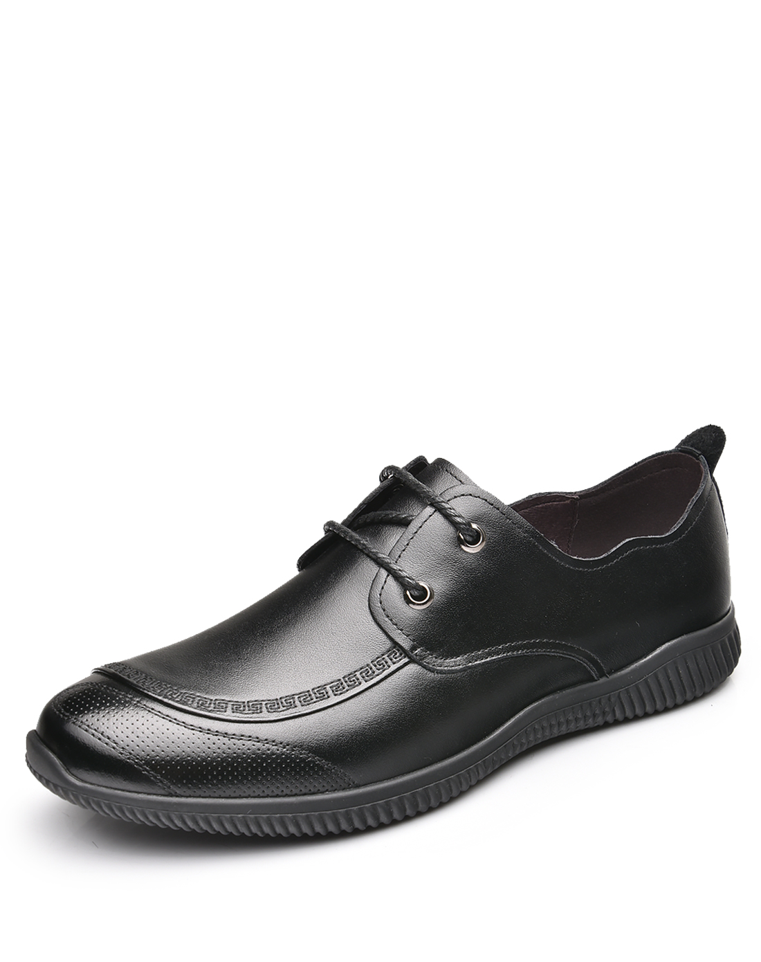 韩版潮流纳帕牛皮系带真皮男日常商务休闲鞋皮鞋单鞋板鞋潮鞋青年鞋子