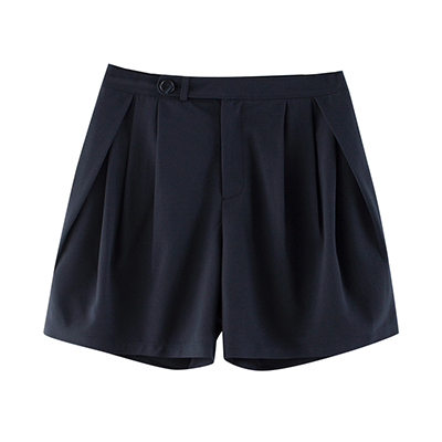 秋壳夏装休闲百搭直筒压褶短裤
