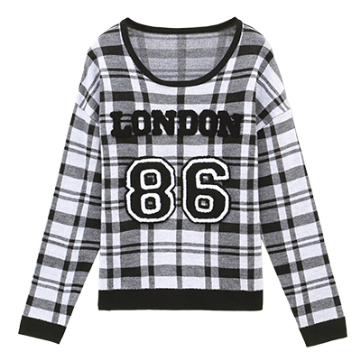 反季秋壳春装落圆领肩袖套头毛衣女上衣