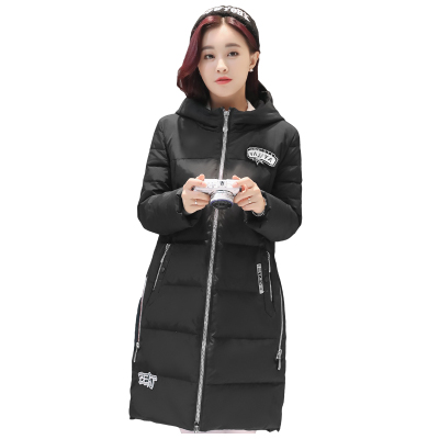 鸭鸭女士羽绒服 秋冬季新款连帽修身中长款女潮B-56283